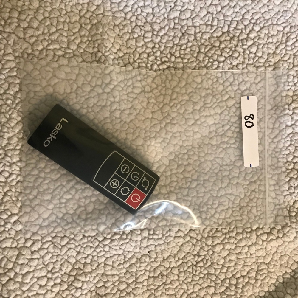 Lasko Tower Fan Heater Replacement Remote Control Black 6-Button AAA Battery - Picture 4 of 4
